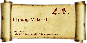 Lippay Vitold névjegykártya